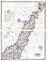 Door County Map, Wisconsin State Atlas 1959
